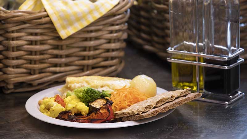 Tallrik med lunchmat