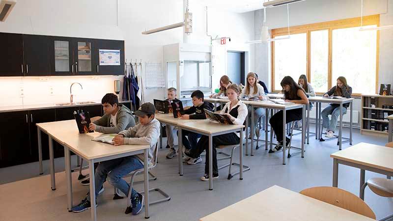 Elever i klassrum Elever i klassrum